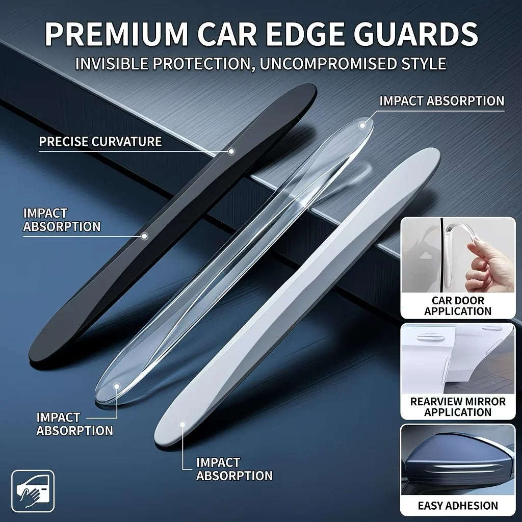 Car Door Protection Strip, Anti-Scratch Anti-Collision Silicone Edge Guard, Self-Adhesive Door Edge Protection