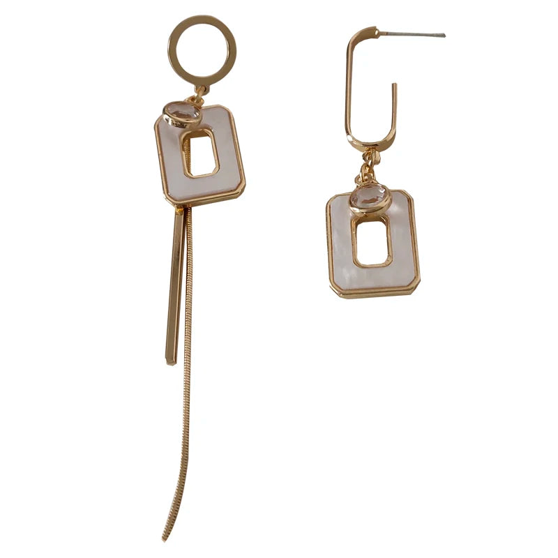 S925 Asymmetrical Drop Earrings | Fashion Statement Jewelry additional angle