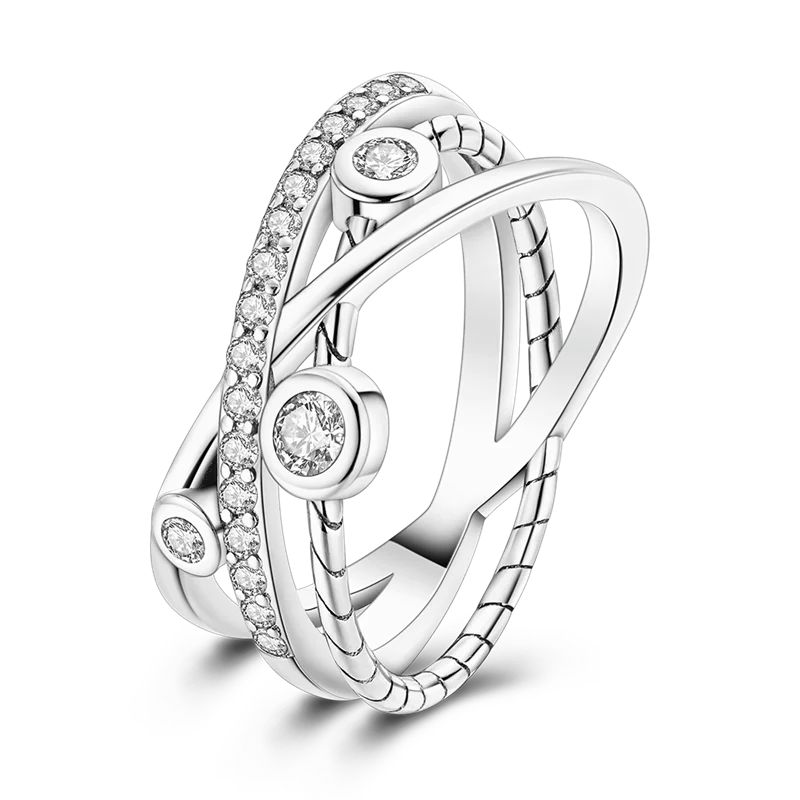 Daisy 925 Sterling Silver Wedding Ring | Sparkling Zircon Engagement Jewelry lifestyle view