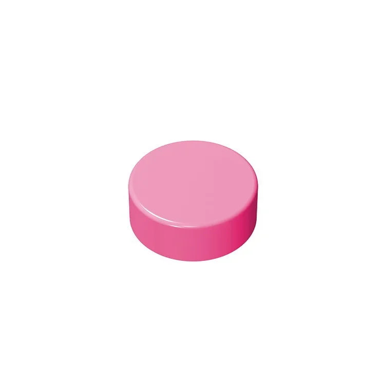 Gobricks GDS-612 Flat Tile 1x1 Round | Compatible Building Block close-up view