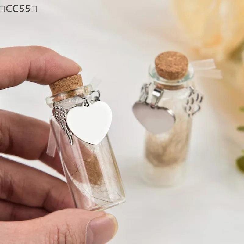 〔CC55〕Pet Memorial Bottle Pet Hair Dogs Cats Fur Keepsake Bottle Storage With 3 Silver A detail view