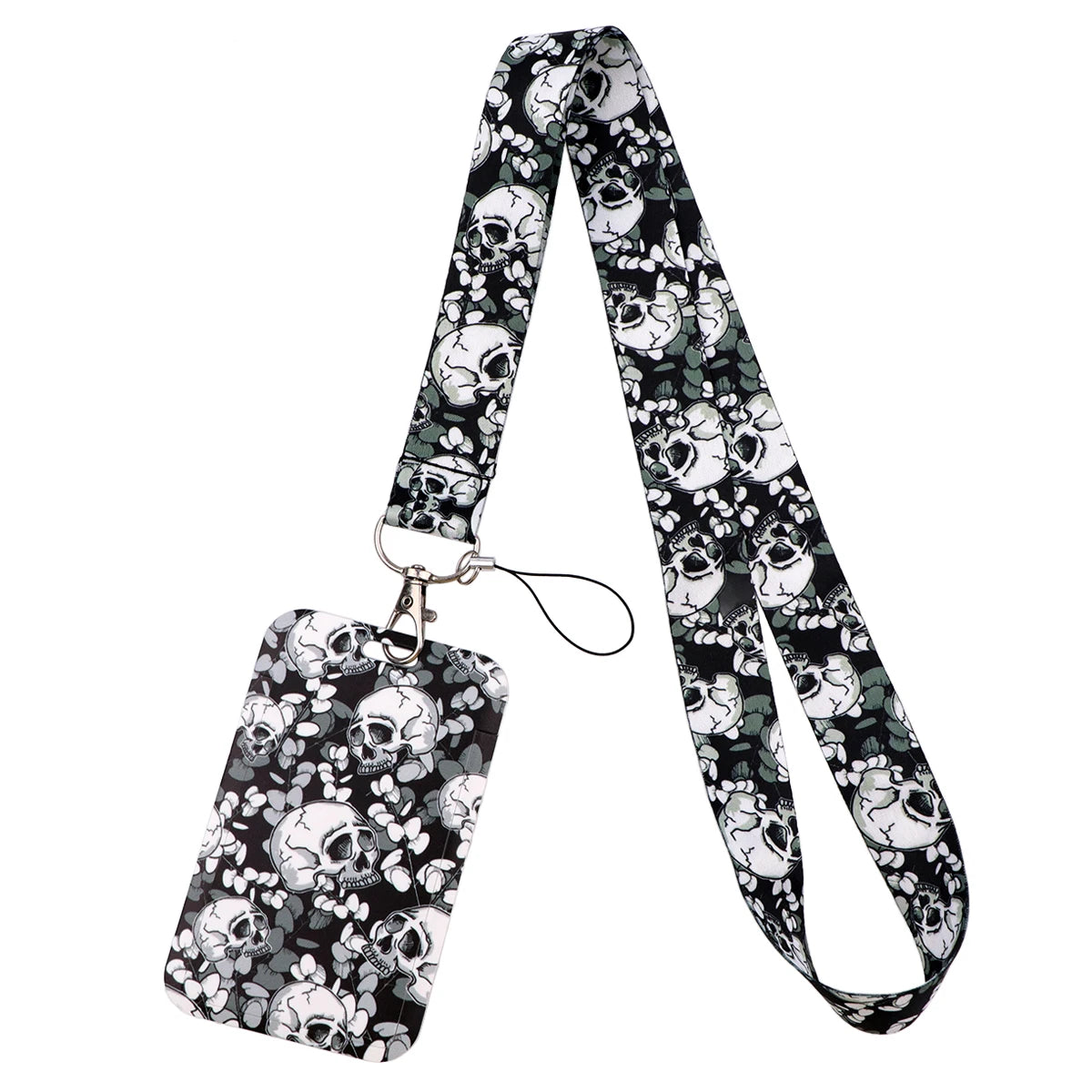 Human Skeleton Lanyard Card Holder Neck Strap for key ID Card Phone Straps Badge Holder detail view