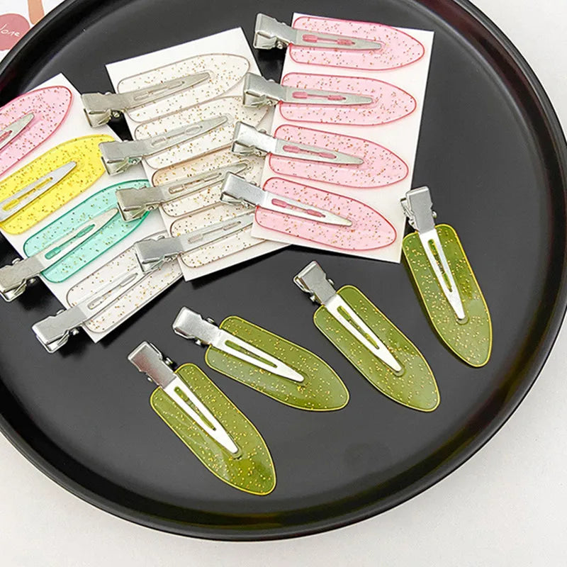 4pcs/lot No Bend Fix Fringe Barrette Seamless Hair Clips Side Bangs Makeup Washing Face Accessories Women Girls Headwear 2025New