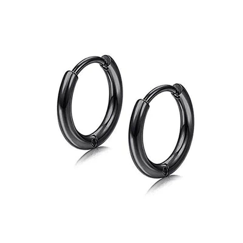 2Pcs Of Stainless Steel Cross Earrings Set, Men’s Women’s stud Earrings Small Huggie Hoo detail view