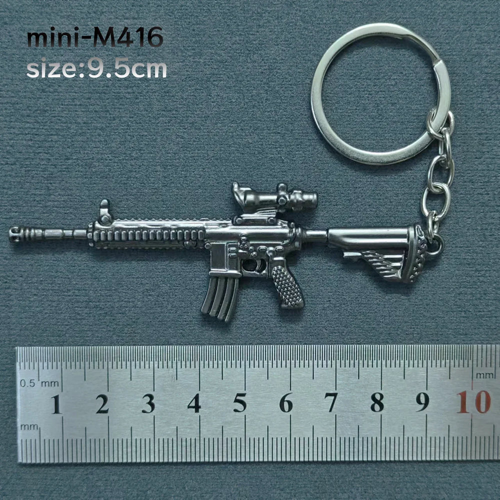 Mini Keychain Pendant Peace Elite 98k Alloy Gun Model PUBG Battlefield Boy Toy Hand additional angle