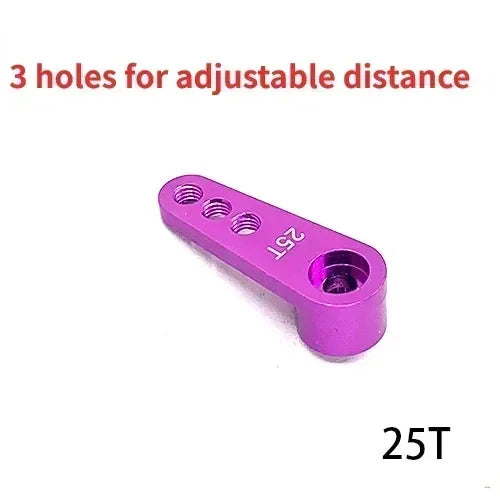 NEEBRC 25T Metal Servo Arm 3 Holes for 1/10 RC 12KG 7KG 21G 2KG Servo Car Boat Robot alternate view