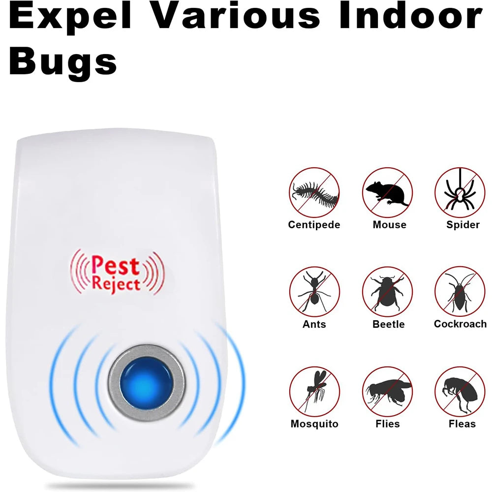 Ultrasonic Pest Repeller | 6-in-1 Household Electronic Rodent and Insect Repellent