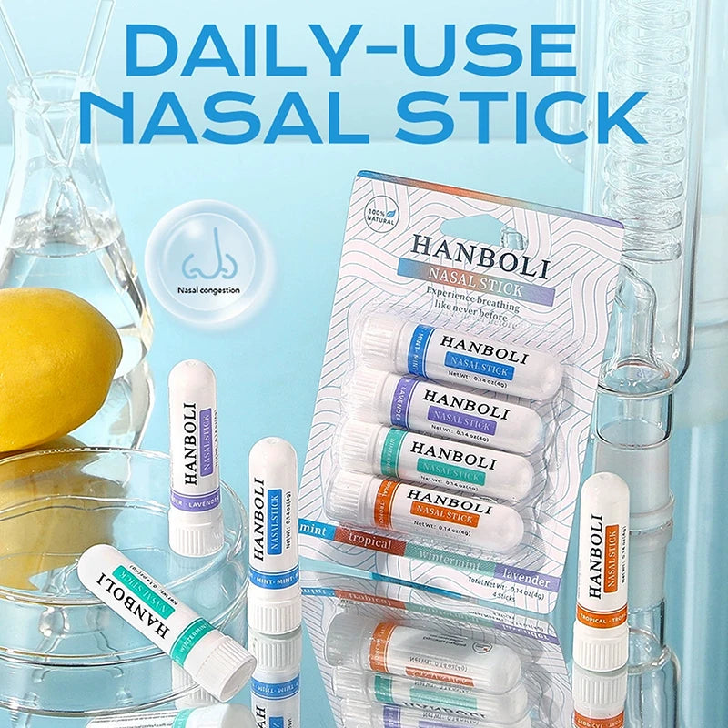 4Pcs Nasal Stick Aromatherapy Inhaler | Focus & Breathing Enhancer for Driving Alertness