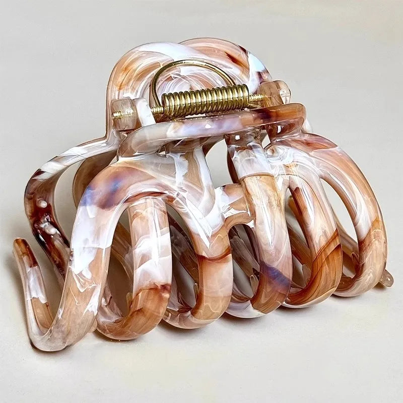 New Design French Style Pumpkin Hair Claw For Women Sweet Hair Ornament Headband Lady Ha detail view