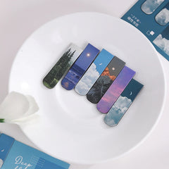 Scenery clouds simple literary pattern bookmark Reading tool School office alternate view