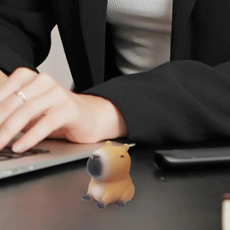 Squishys Capybara Squeeze Toy | Soft Fidget Stress Relief Pinch Toy lifestyle view