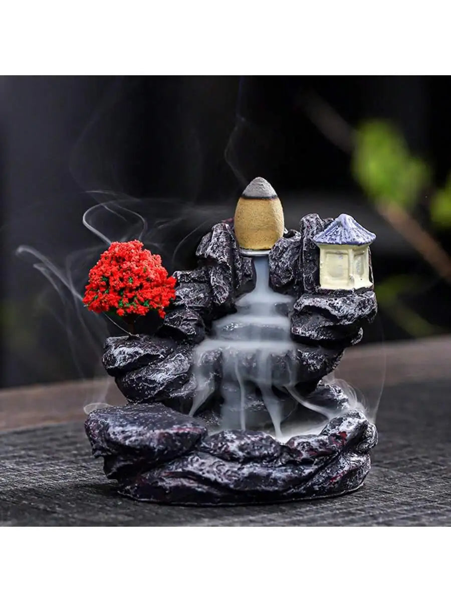 Resin Incense Burner with Smoke Reflux | Creative Home Aromatherapy Decor additional angle