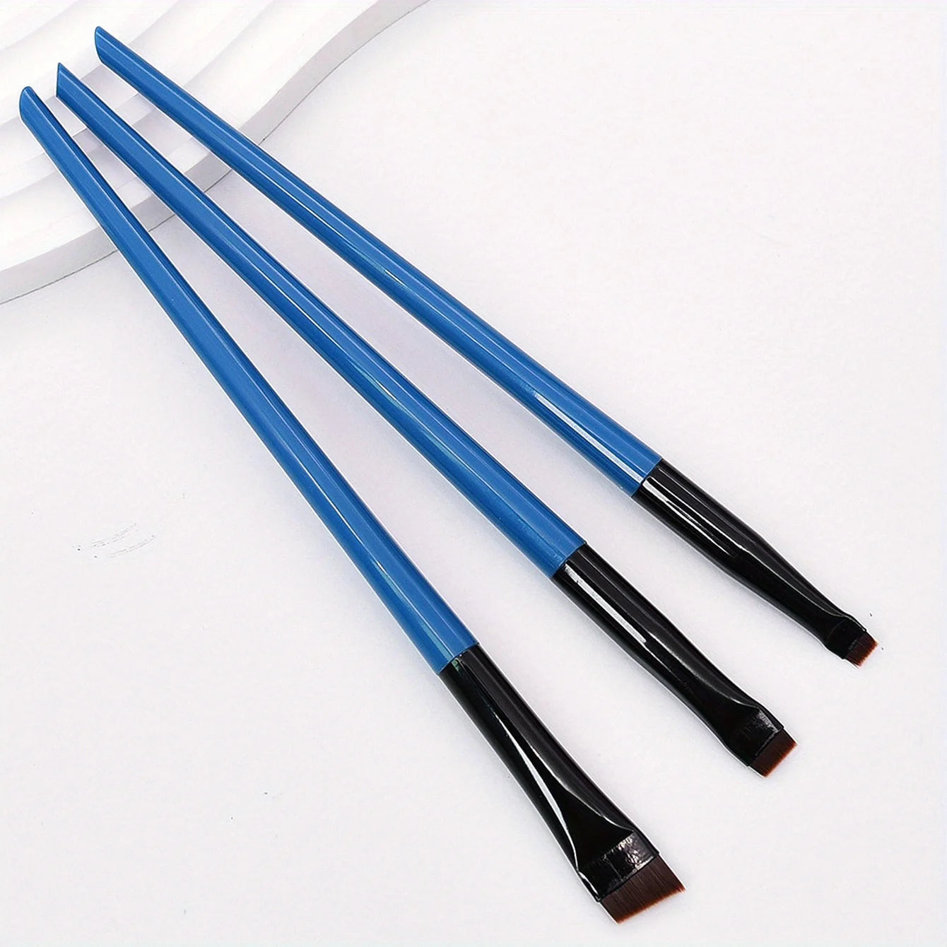 3pcs Makeup Brush Set, Blade Eyeliner Brush Fine Oblique Head Eyebrow Brush Outline E alternate view