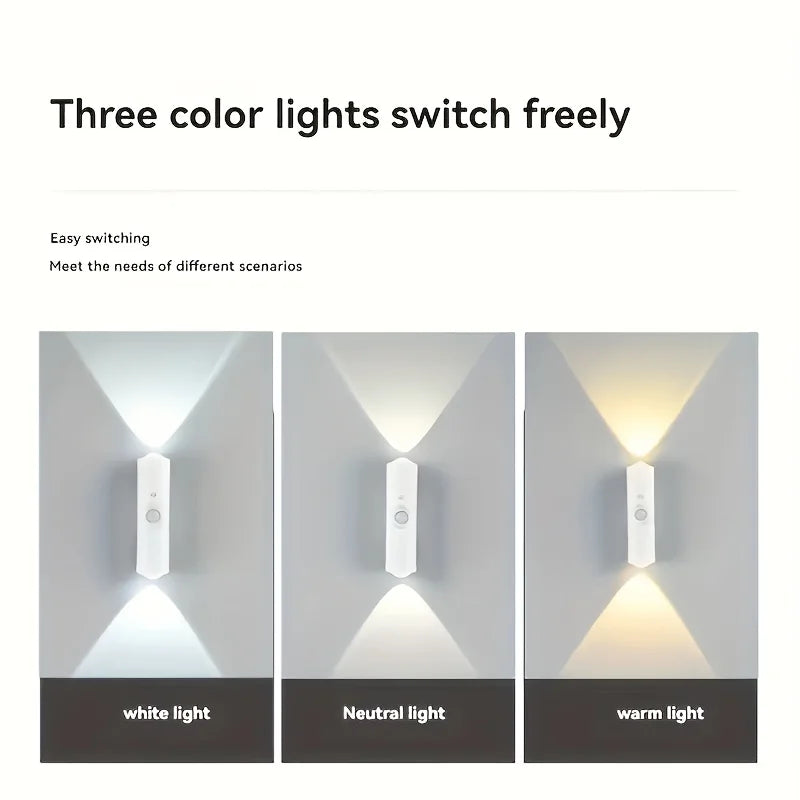 Rechargeable Motion Sensor RGB Night Light | Cat Eye Wall Lamp with 7-Color Changing alternate view