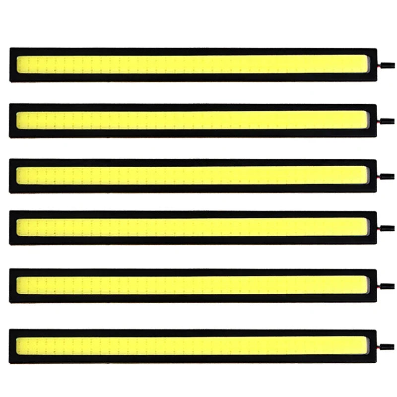IP67 Waterproof LED Strip Light | 17cm COB Chipset & 3M Adhesive Mounting for Fog/DRL detail view