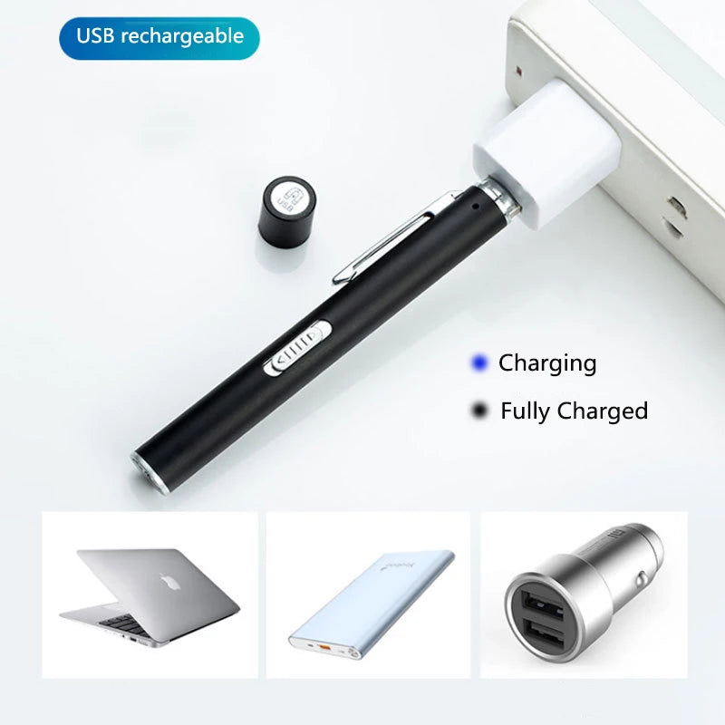Rechargeable LED Medical Pen Light | Dual Color Temperature Stainless Steel Flashligh alternate view