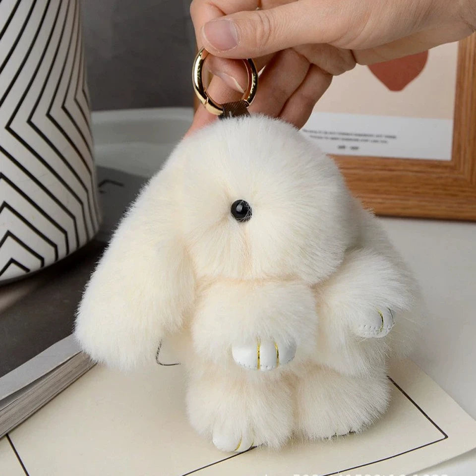 Women's Rabbit Fur Keychain Bag Car Pendant Jewelry for Bags detail view