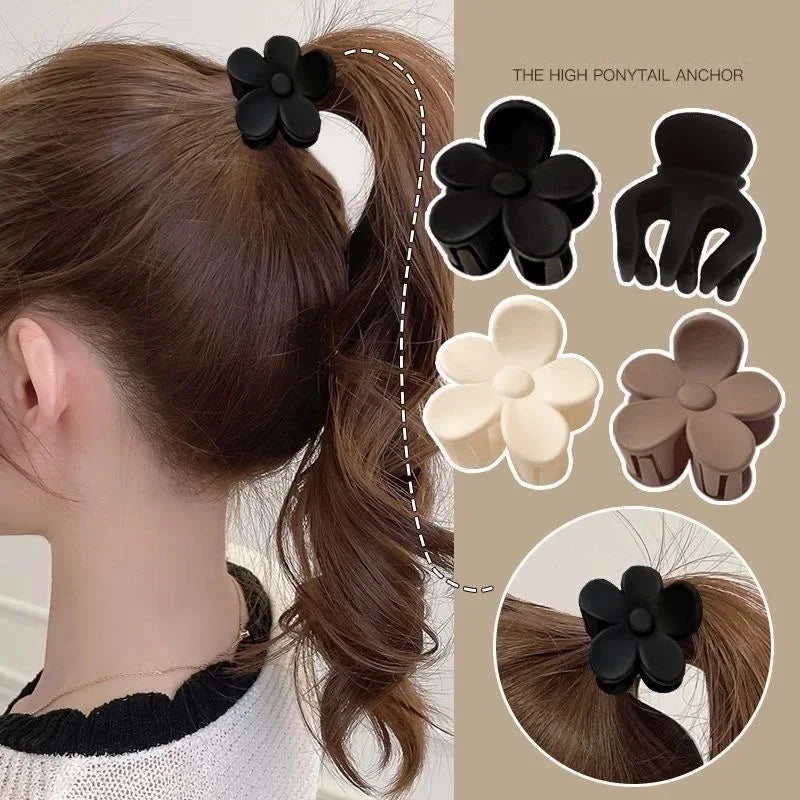 10/20/30Pcs Small Flower Hair Claw Clips for Women Girls Matte Rectange Jaw Clips Semicircle Barrettes for Thin Hair