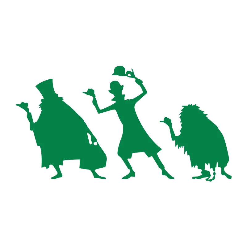 Cartoon Hitchhiking Ghosts Vinyl Sticker | Car Window Decoration lifestyle view