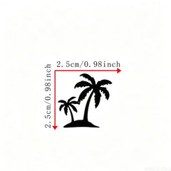 palm tree Decal Waterproof Sticker Car Rearview Mirror Windshield Side Window Sun Visor detail view