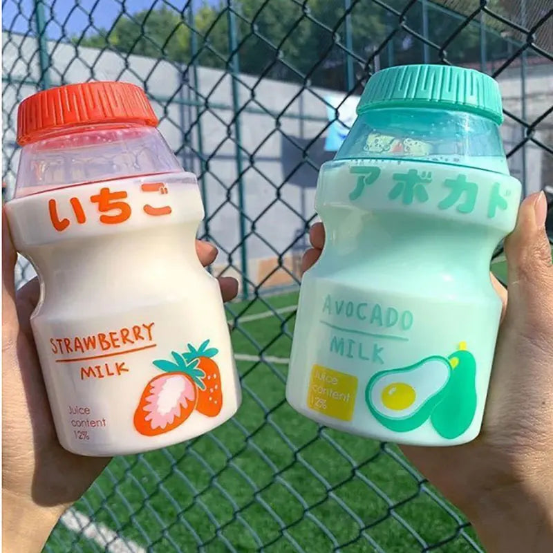 480ml Plastic Cute Yogurt Water Bottle Tour Drinking Bottle Yakult Shape Kawaii Milk lifestyle view