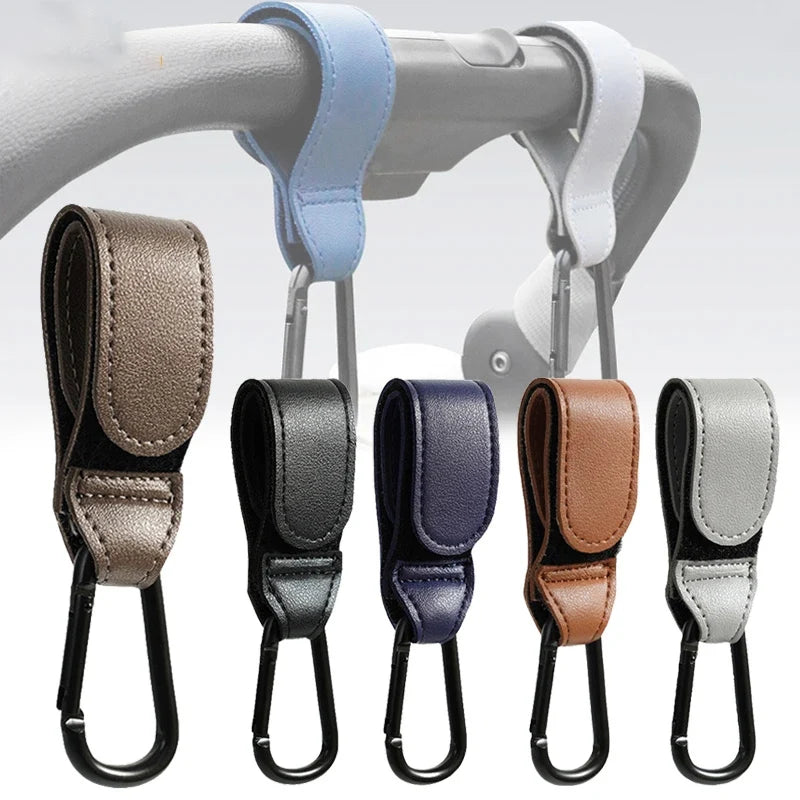 Baby Stroller Hook PU Leather Pram Hanger