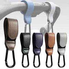 Baby Stroller Hook PU Leather Pram Hanger