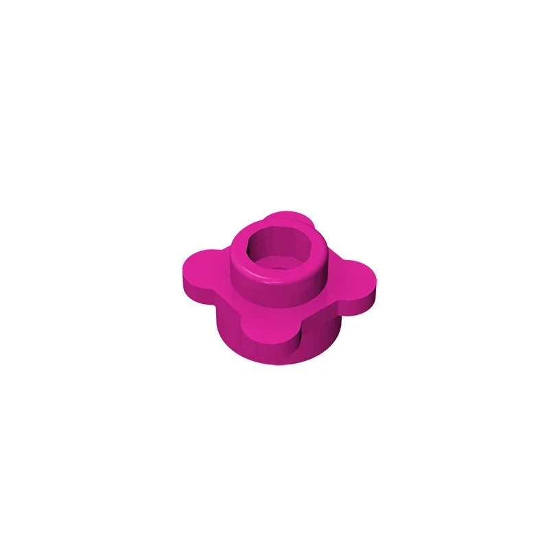 Gobricks GDS-839 Plate Round 1x1 with Flower Edge | Compatible with Lego 33291 28573 close-up view