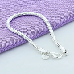 Sterling Silver Snake Chain Bracelet 3mm | DIY Jewelry Gift for Women alternate view
