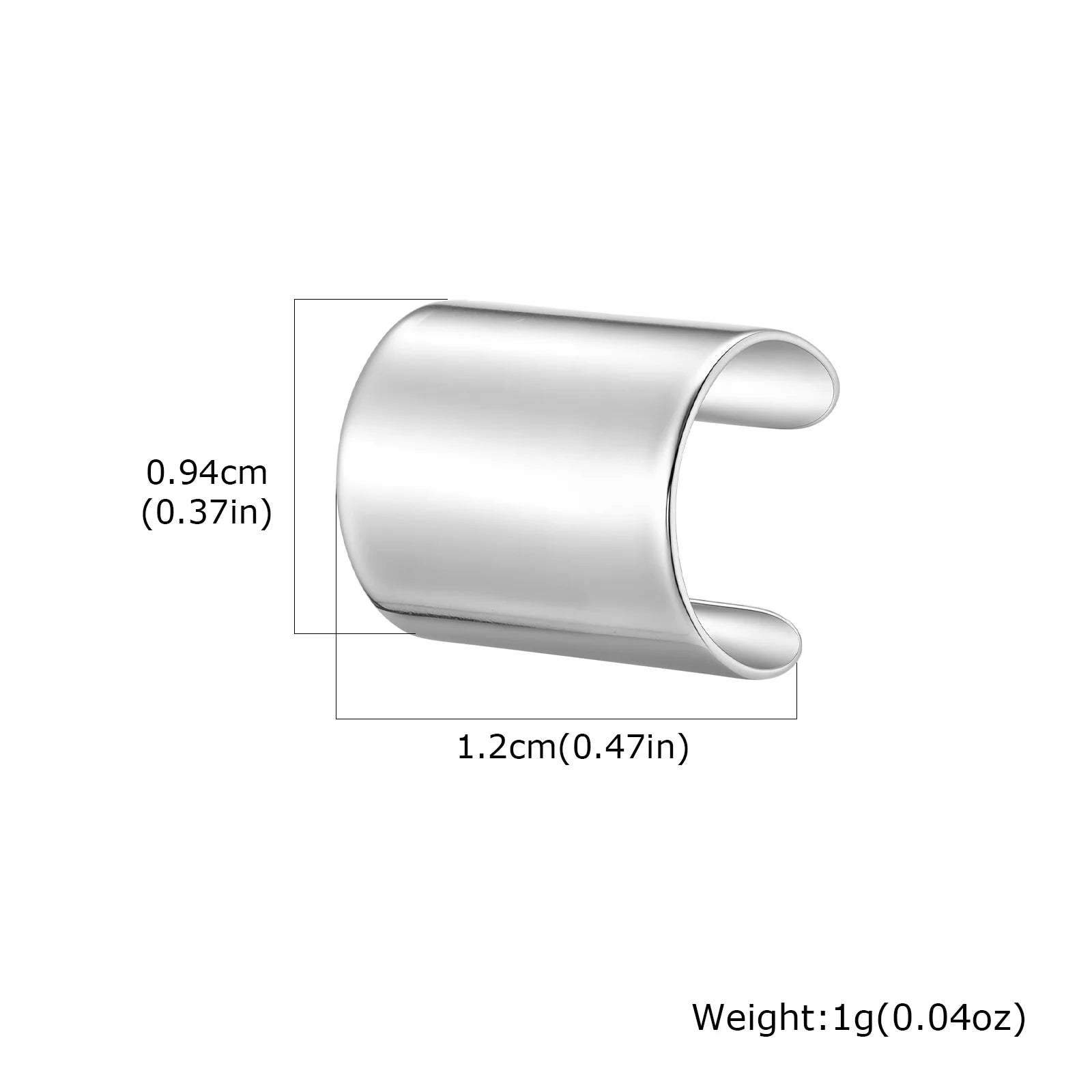 Trendy Simple Long Tube U-shaped Stainless Steel Ear Bone Clip For Men, Geometric Non Pi detail view