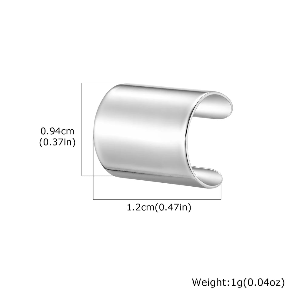 Trendy Simple Long Tube U-shaped Stainless Steel Ear Bone Clip For Men, Geometric Non Pi detail view