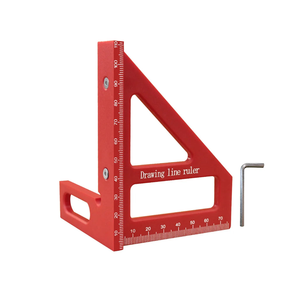 Multi-Angle Measuring Ruler | 45/90 Degree Plastic Carpenter Square & Miter Triangle alternate view