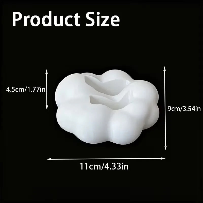 Cute 3D Cloud-Shaped Remote Control Holder - Desktop Home Storage Organizer Stand for close-up view
