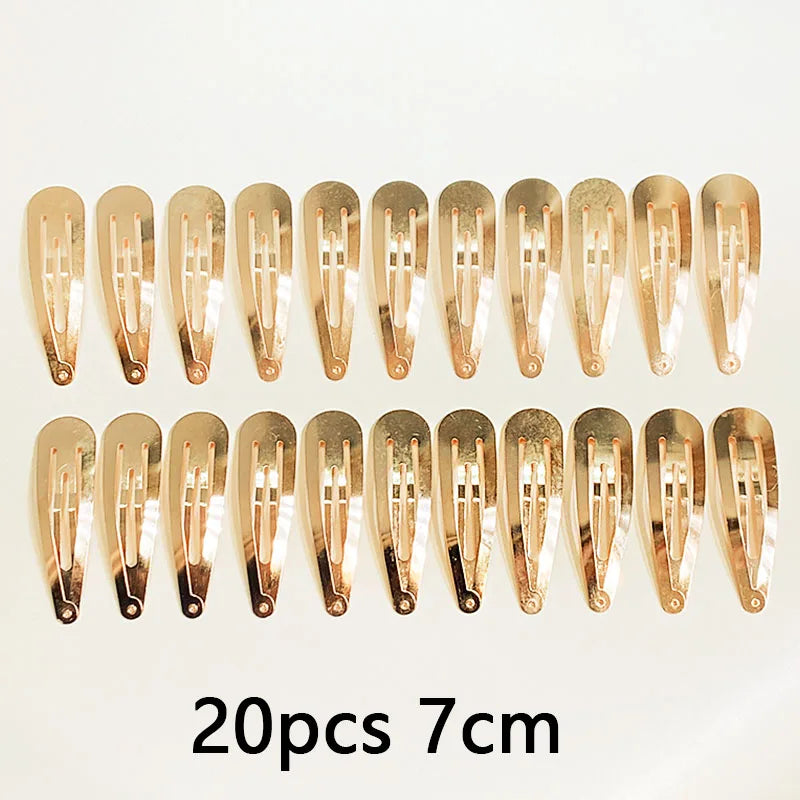 10/20/30pcs/set Women Silver Gold Black Waterdrop Shape Basic Alloy Hair Clips BB Hai lifestyle view