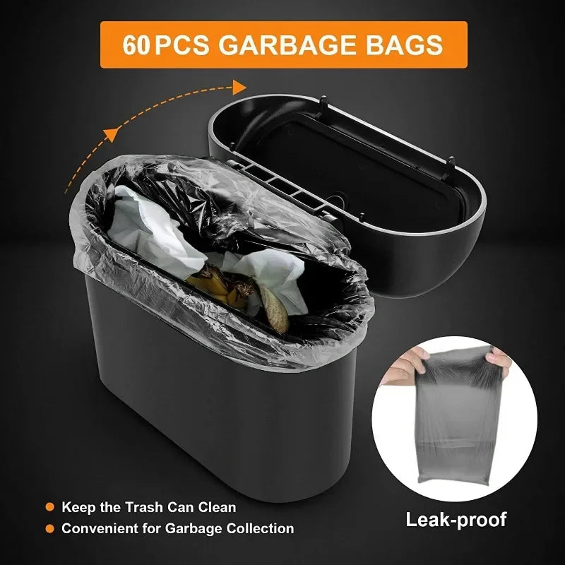 Car Trash Can Bin with Lid Car Garbage Can Leakproof Mini Car Interior Storage Case T lifestyle view