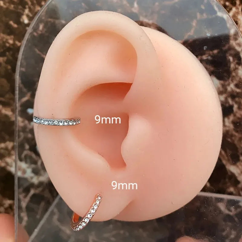 1pc 20G Zercon Septum Nose Rings Hoops for Women, Small Piercing Nose Ring Cartilage lifestyle view