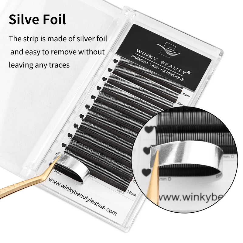 Winky Beauty 5D Flora Lashes 0.07mm Easy Fan Eyelash Extensions | Premade Volume 12 additional angle