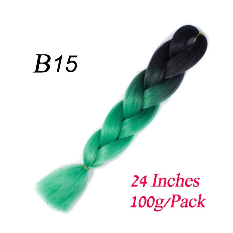 Lihui Pre Stretched Jumbo Braid Hair Extensions 24 inch | Kanekalon Synthetic Hair fo lifestyle view