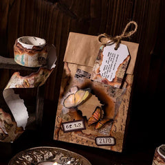 Vintage Washi Tape Set | Junk Journal Masking Tape for Scrapbooking and DIY Decor alternate view