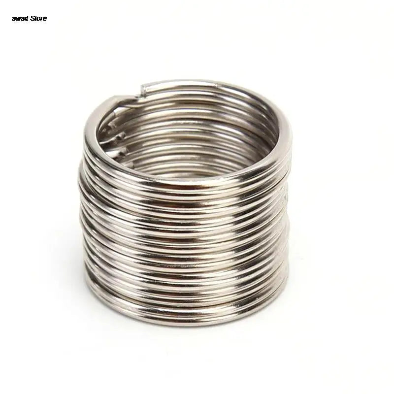 100 Polished Silver Split Key Rings | Stainless Steel Keychain Set for DIY and Organi lifestyle view