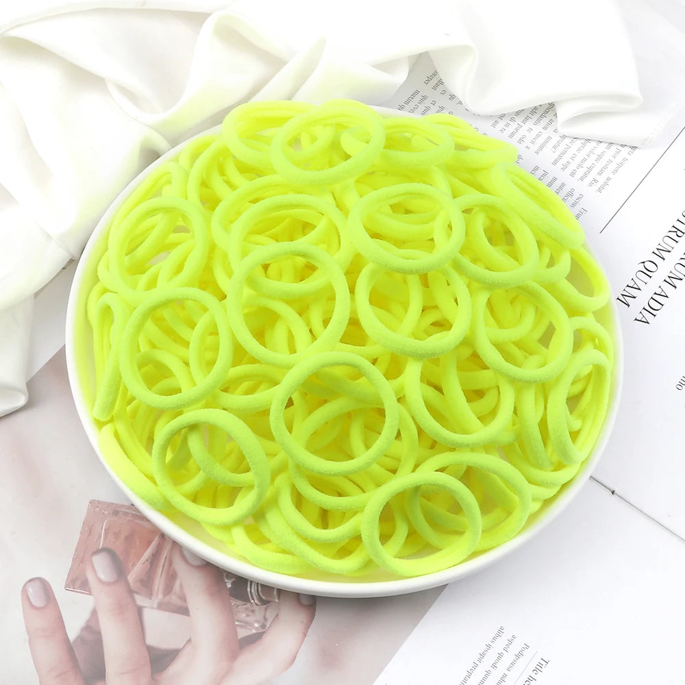 51 Colors Basic Elastic Hair Band for Girls 20/30/50PCS 4cm Simple Solid Color Headba lifestyle view
