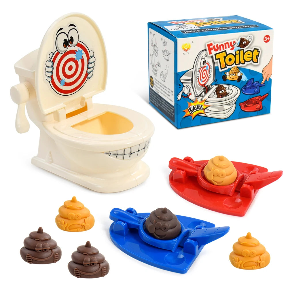 Poop Toys Desktop Game,Catapult Toilet Gathering Game Two Person Interaction Toy Kids Early Educatio