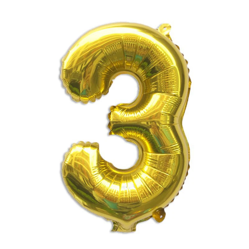 32 Inch Gold Foil Number Balloons | Birthday Party Decorations close-up view