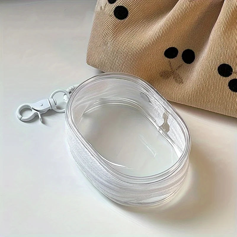 Portable Storage Bag for Mini Clear Zipper close-up view