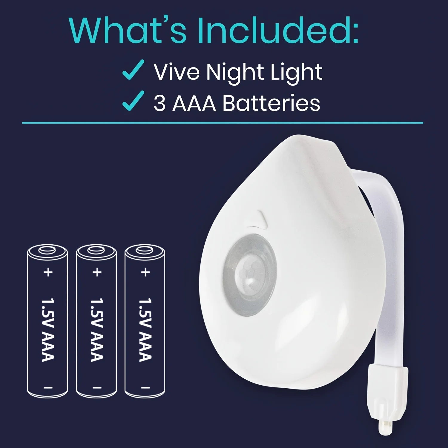 Toilet Motion Sensor Light | 8 Color Changing PIR LED Night Light for Bathroom detail view