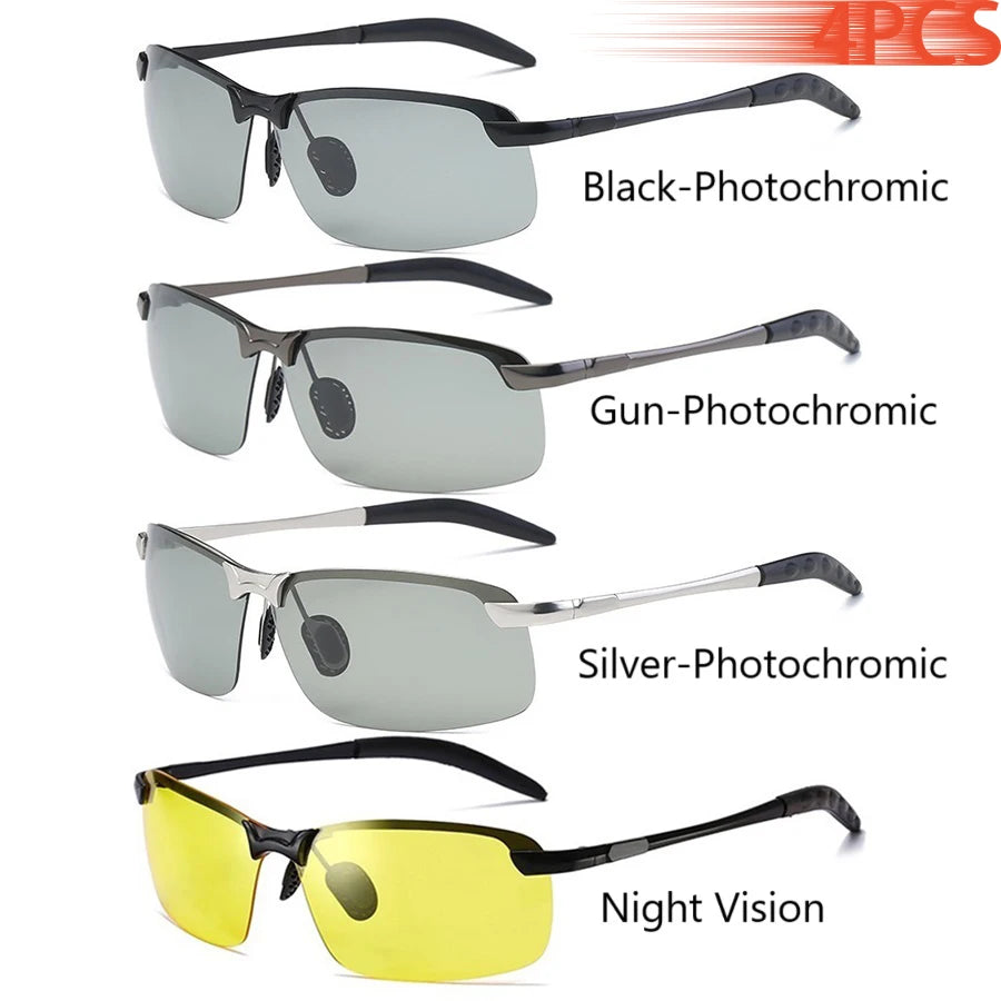 Sunglasses Driving Fishing Chameleon Glasses Change Color Sun Glasses Day Night Vision U detail view