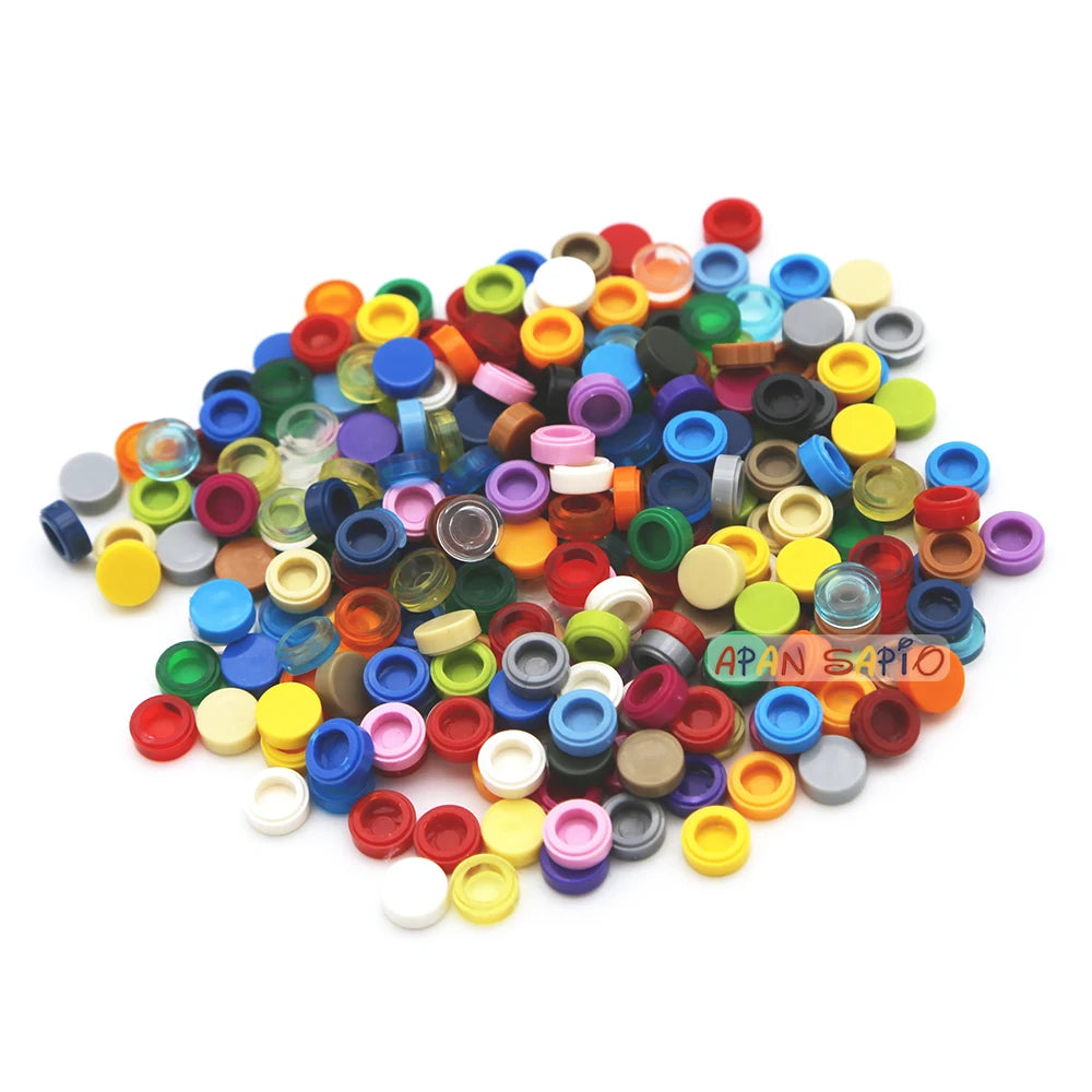 100pcs 1x1 Round Building Blocks Bricks | 33 Color DIY Educational Toy Set detail view
