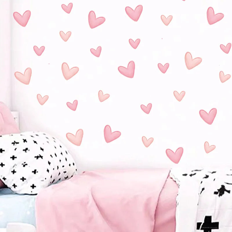 Bohemian Heart Wall Stickers | Self-Adhesive Home Decor for Girls detail view