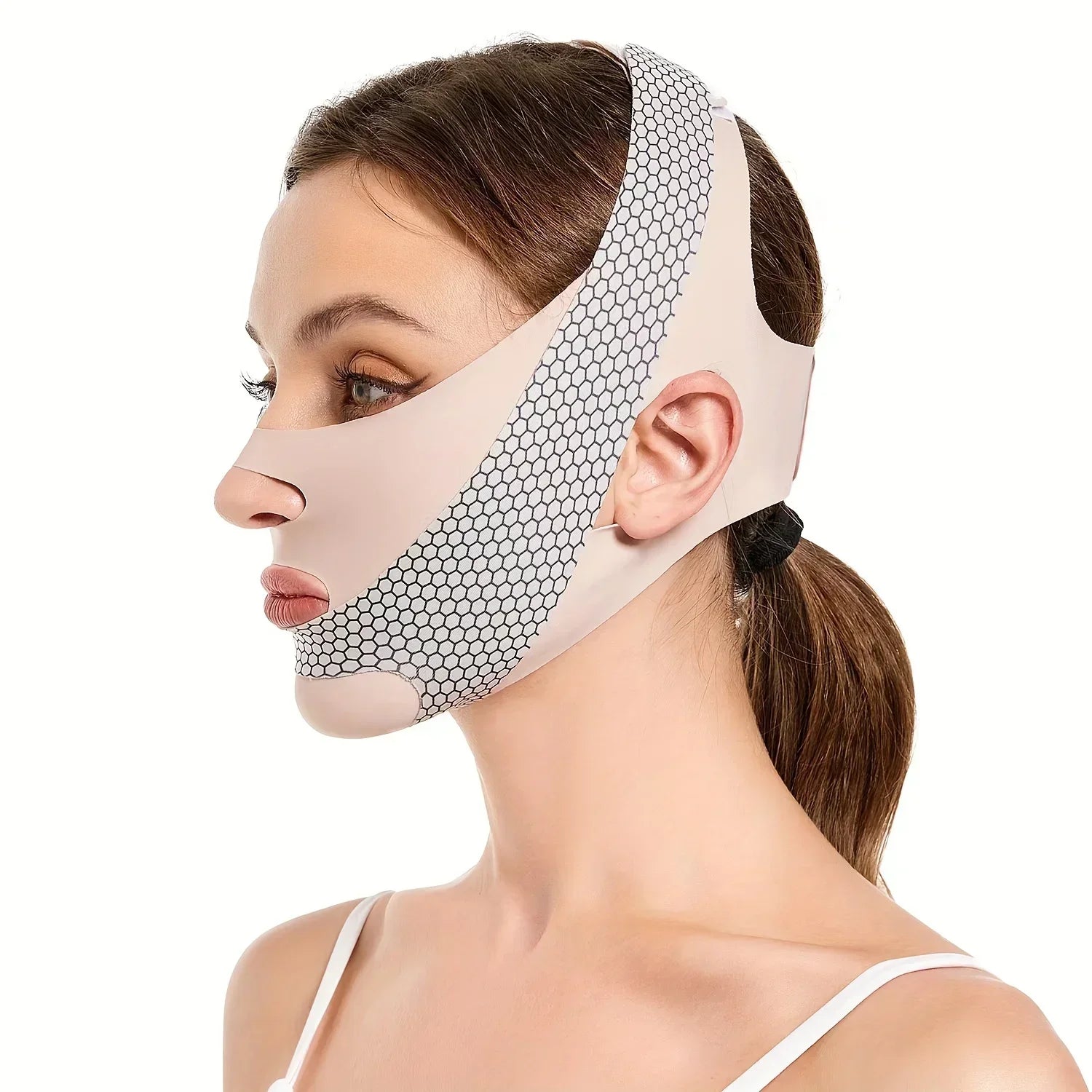 Face Slimming Bandage V Line Face Shaper Double Chin Reducer Face Lifting Belt Anti W alternate view