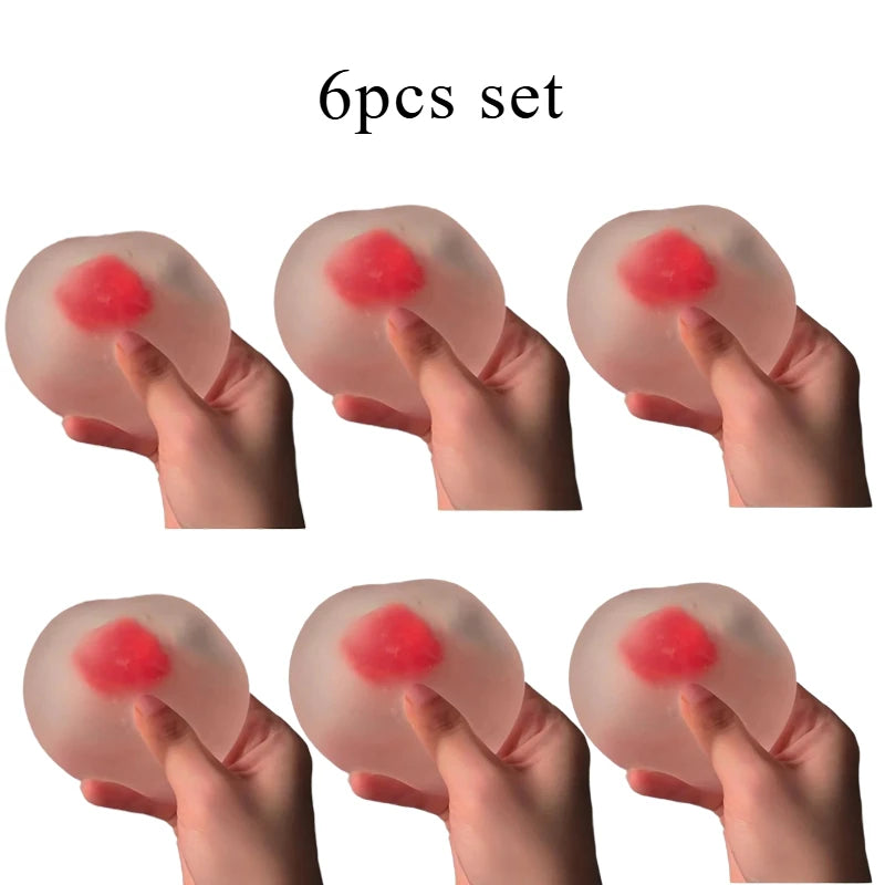 Strawberry Mochi Squeeze Toy | Stress Relief Slow Rebound Fidget Toy close-up view